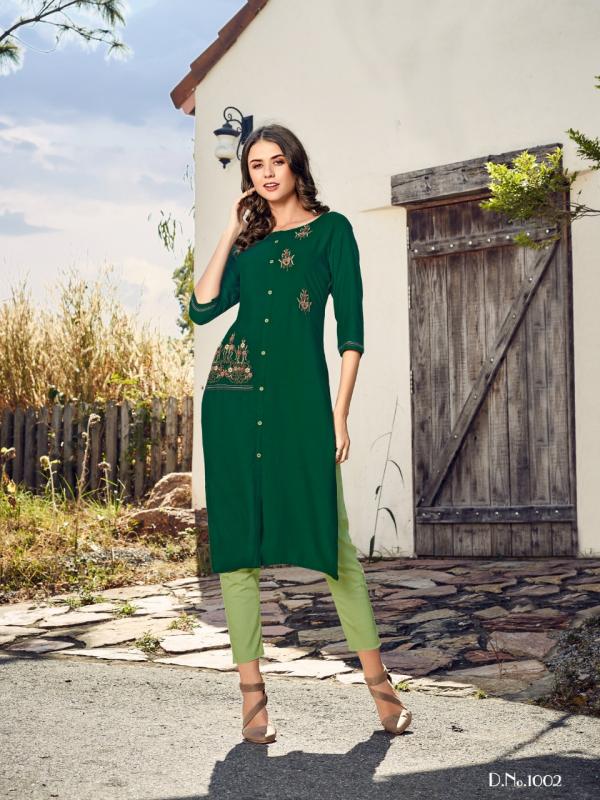 Baanvi Marigold 1-Rayon-Kurti